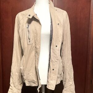 UGG Australia Tan Goat Suede Utility Bomber Moto Soft Lined Jacket XL